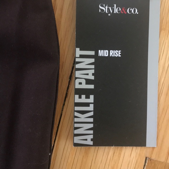 NWT Macy’s Style and Co Mid Rise Ankle Brown Pant - Picture 3 of 5